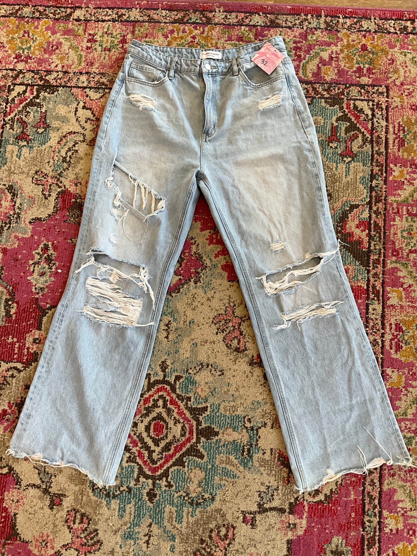Vintage White Washed Flying Monkey (32)