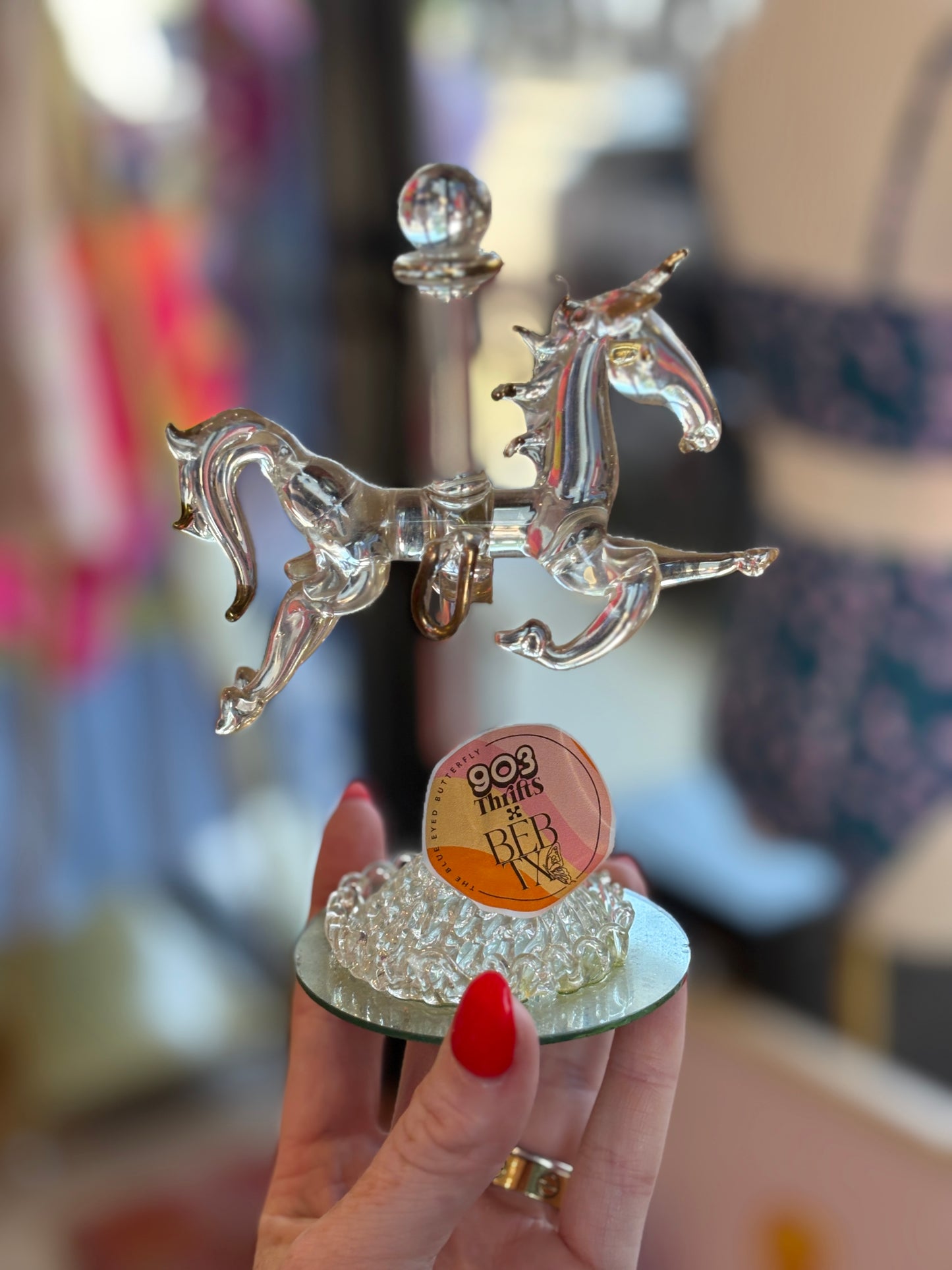 Glass/Crystal Carousel Horse