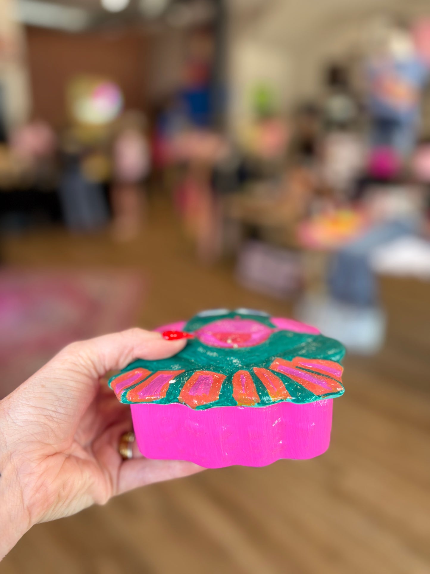 Handmade Froggy Girl Trinket Case
