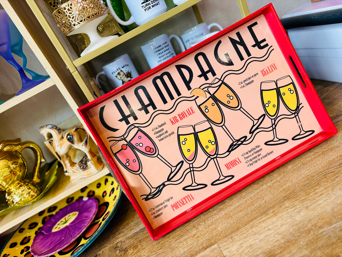 Champagne Bar Cart Tray