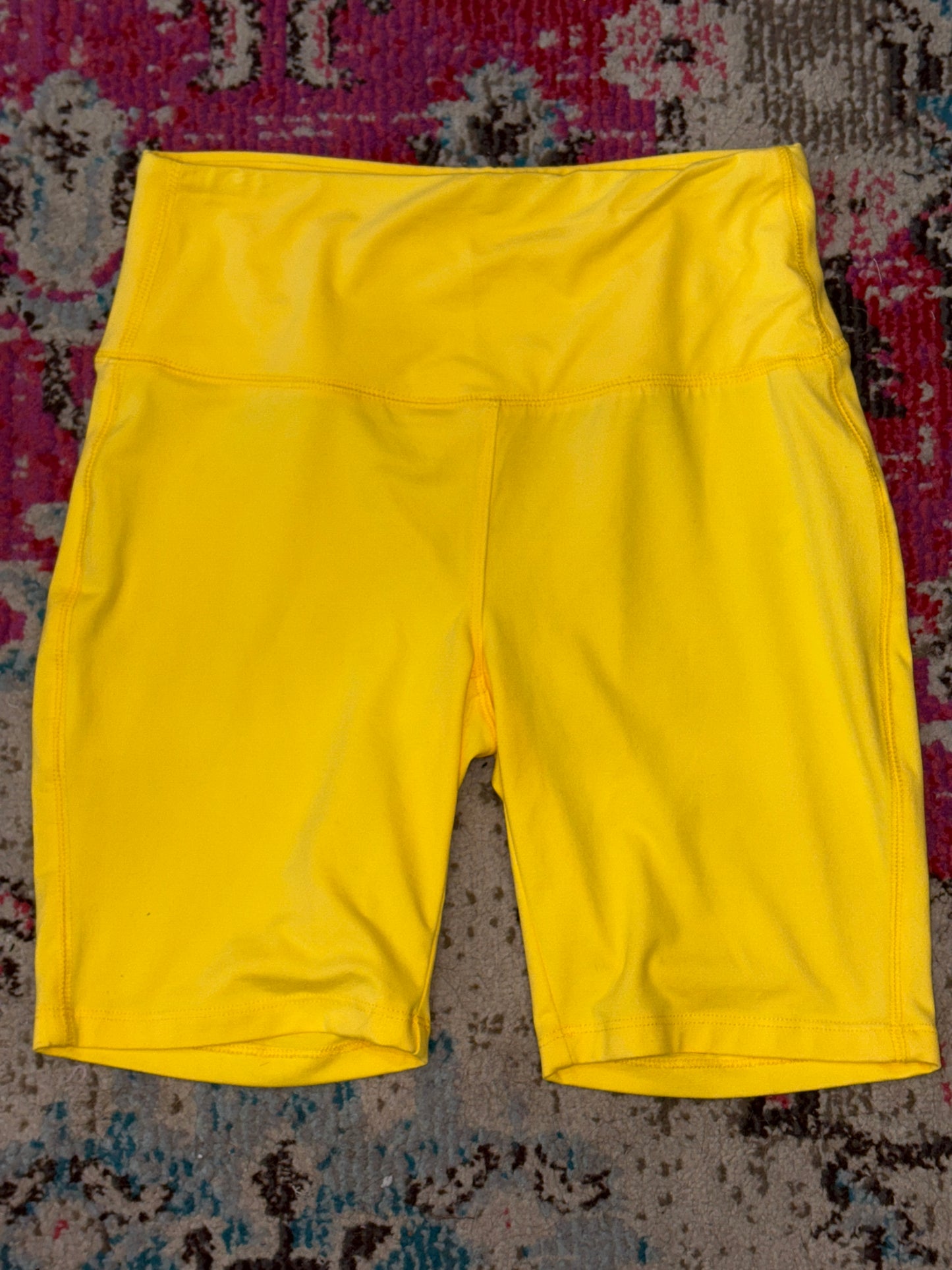 YELLOW BUTTER-SOFT BIKER SHORTS