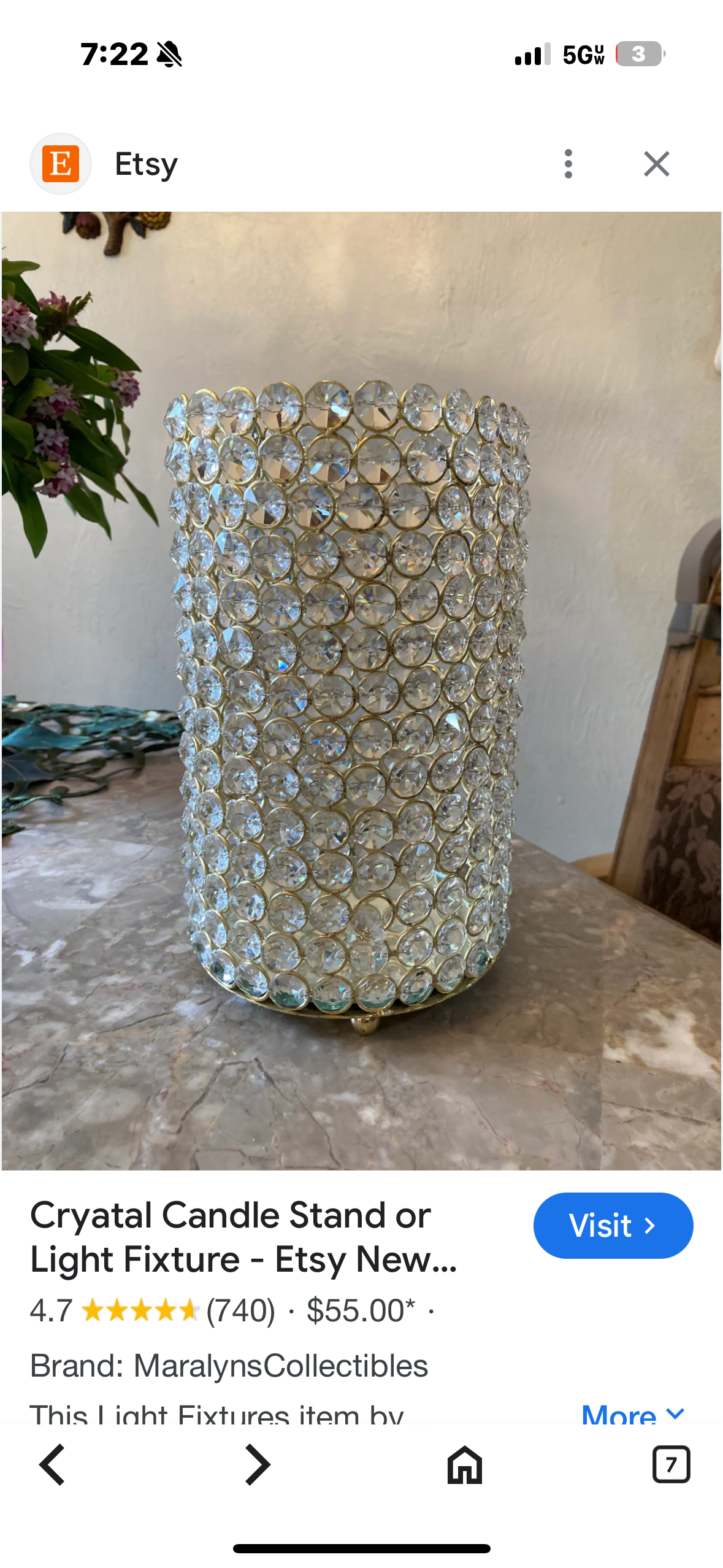 Crystal Candle Stand