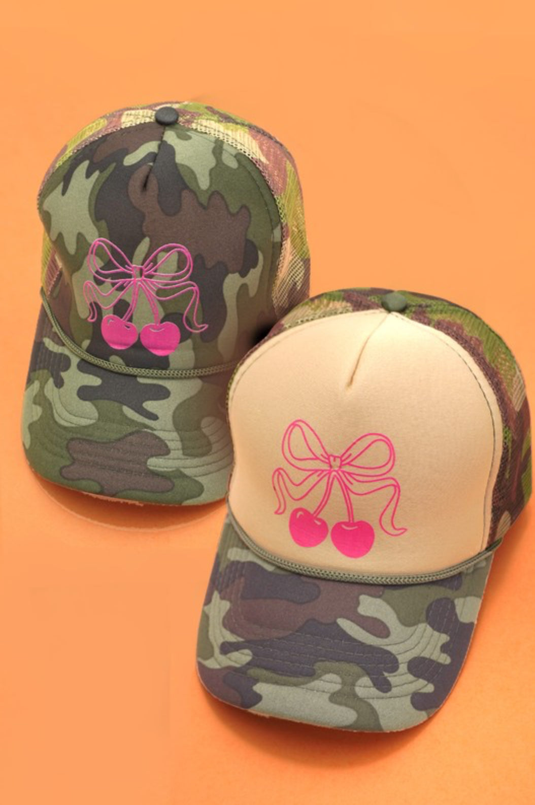 CHERRY TRUCKER CAP