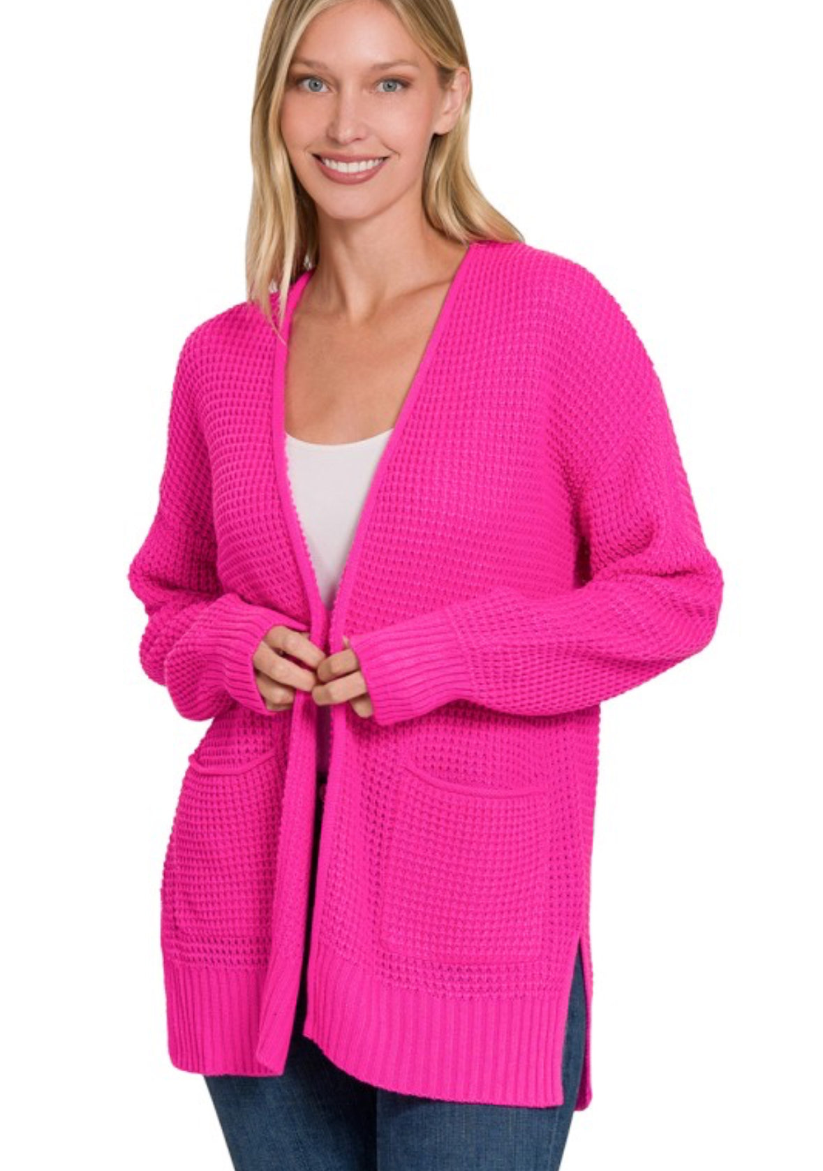 Waffle Cardigan