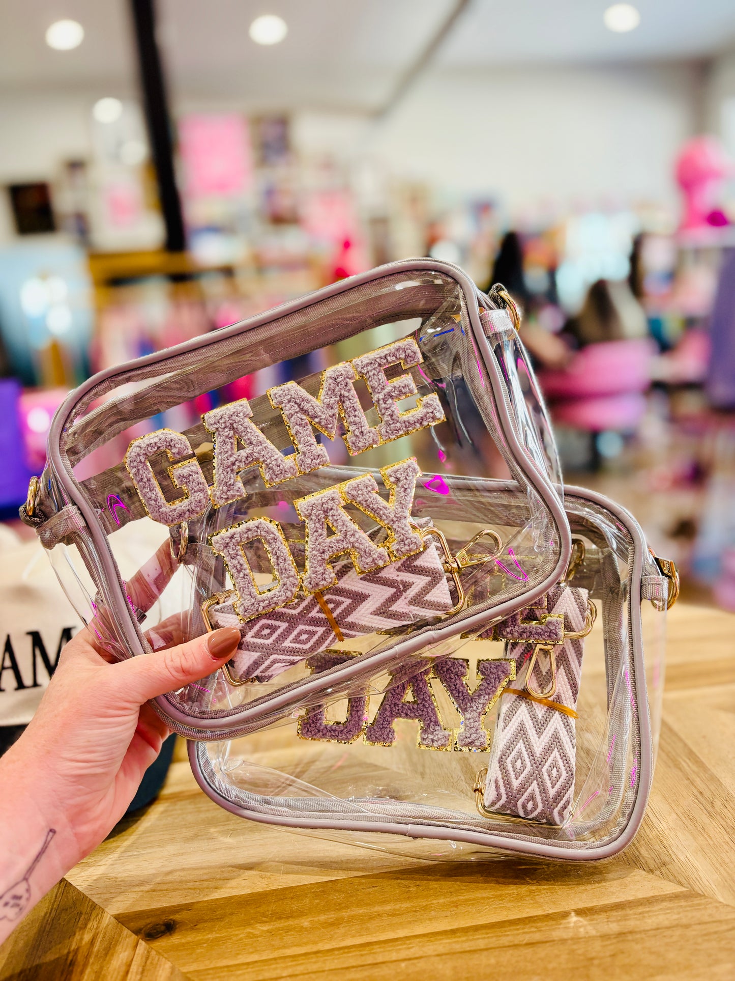 Clear Grey Game Day Bag