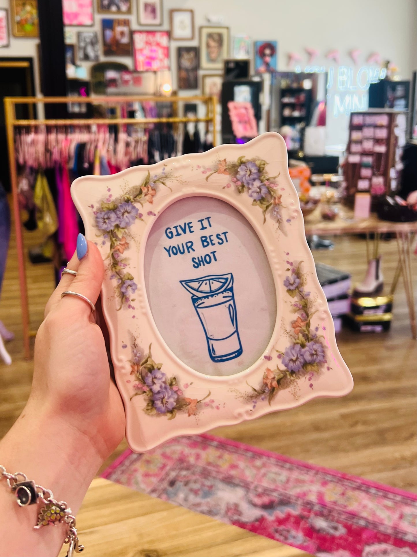 Give it Your Best Shot Flower Frame