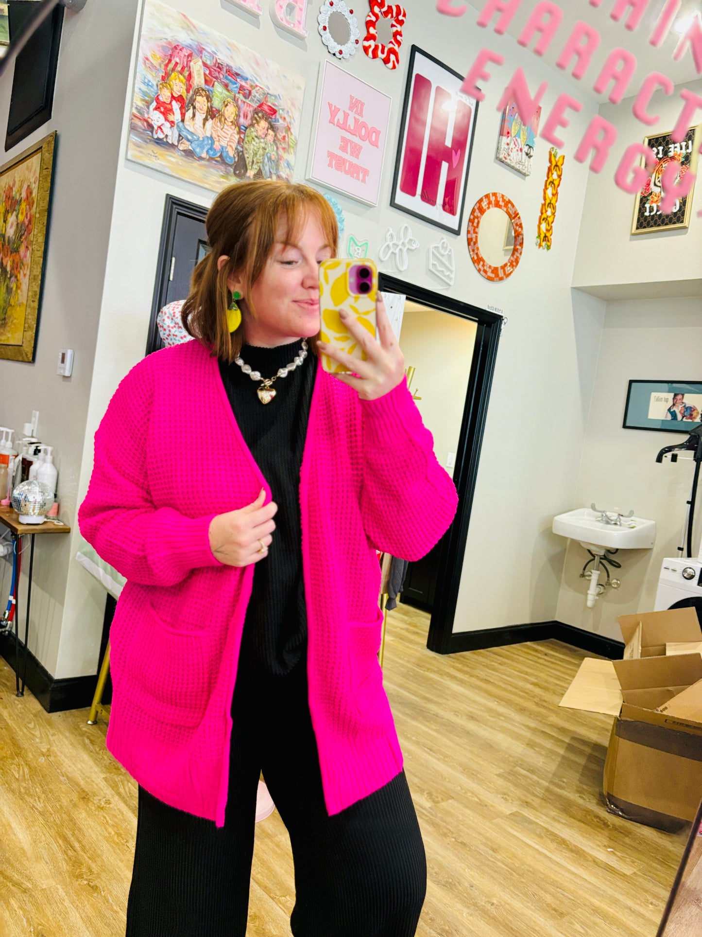 Waffle Cardigan