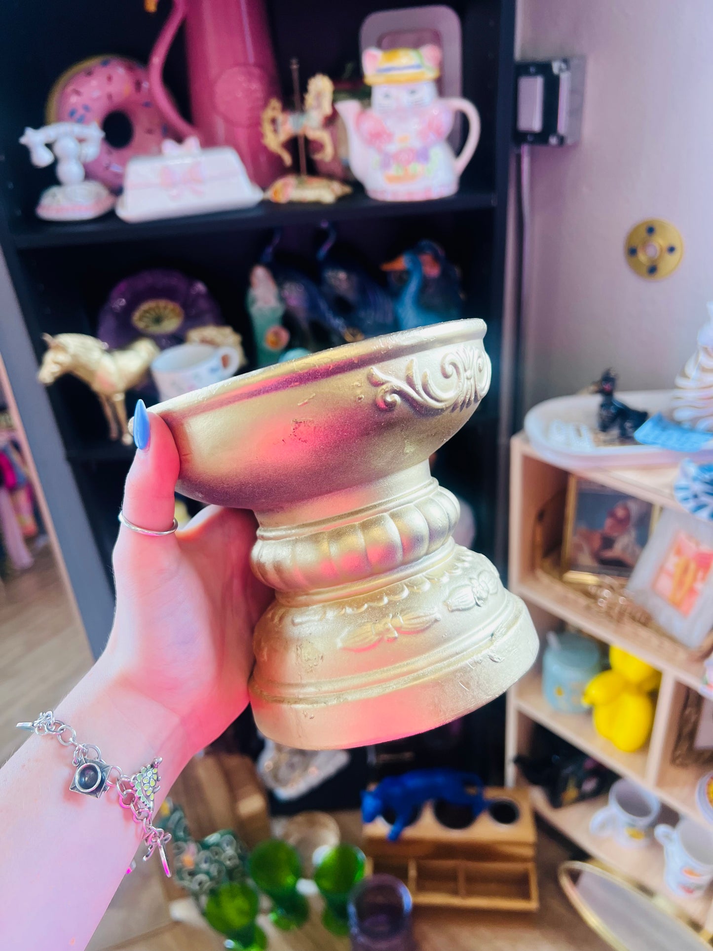 Gold Candle Stand