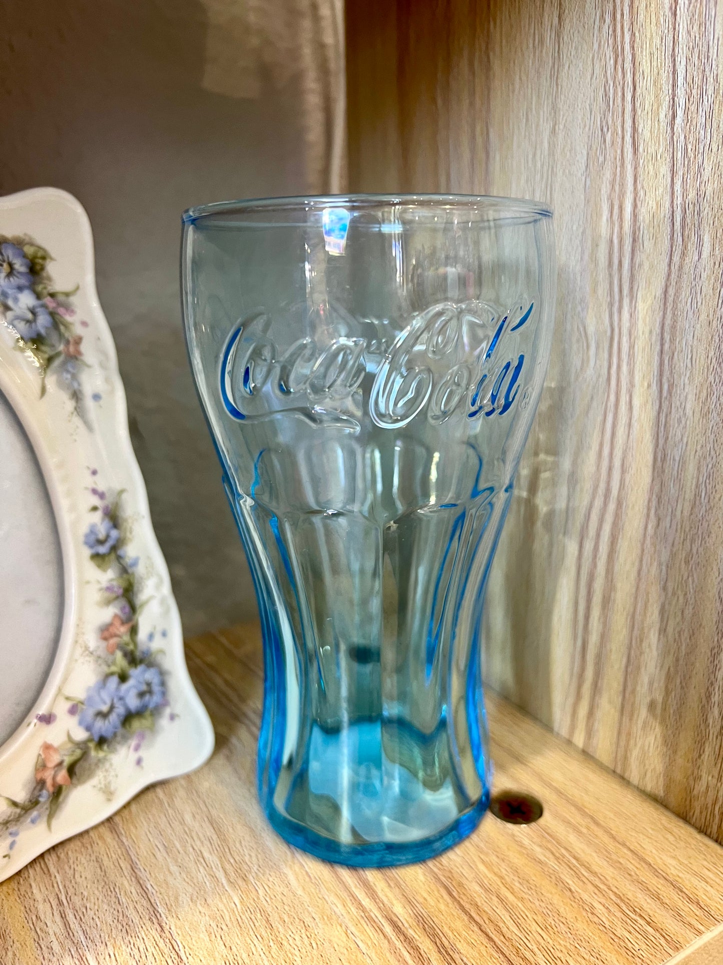 Blue Glass CocaCola Cup