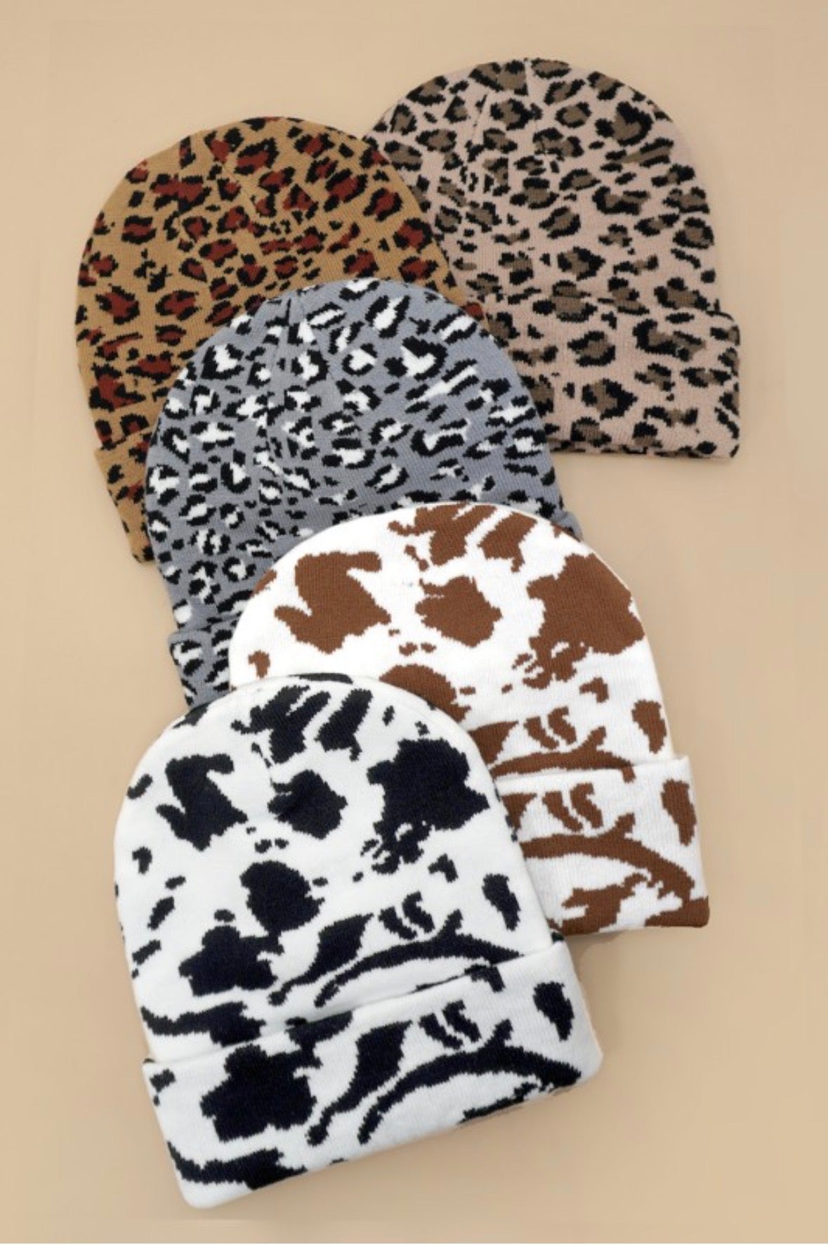 Animal Print Beanies