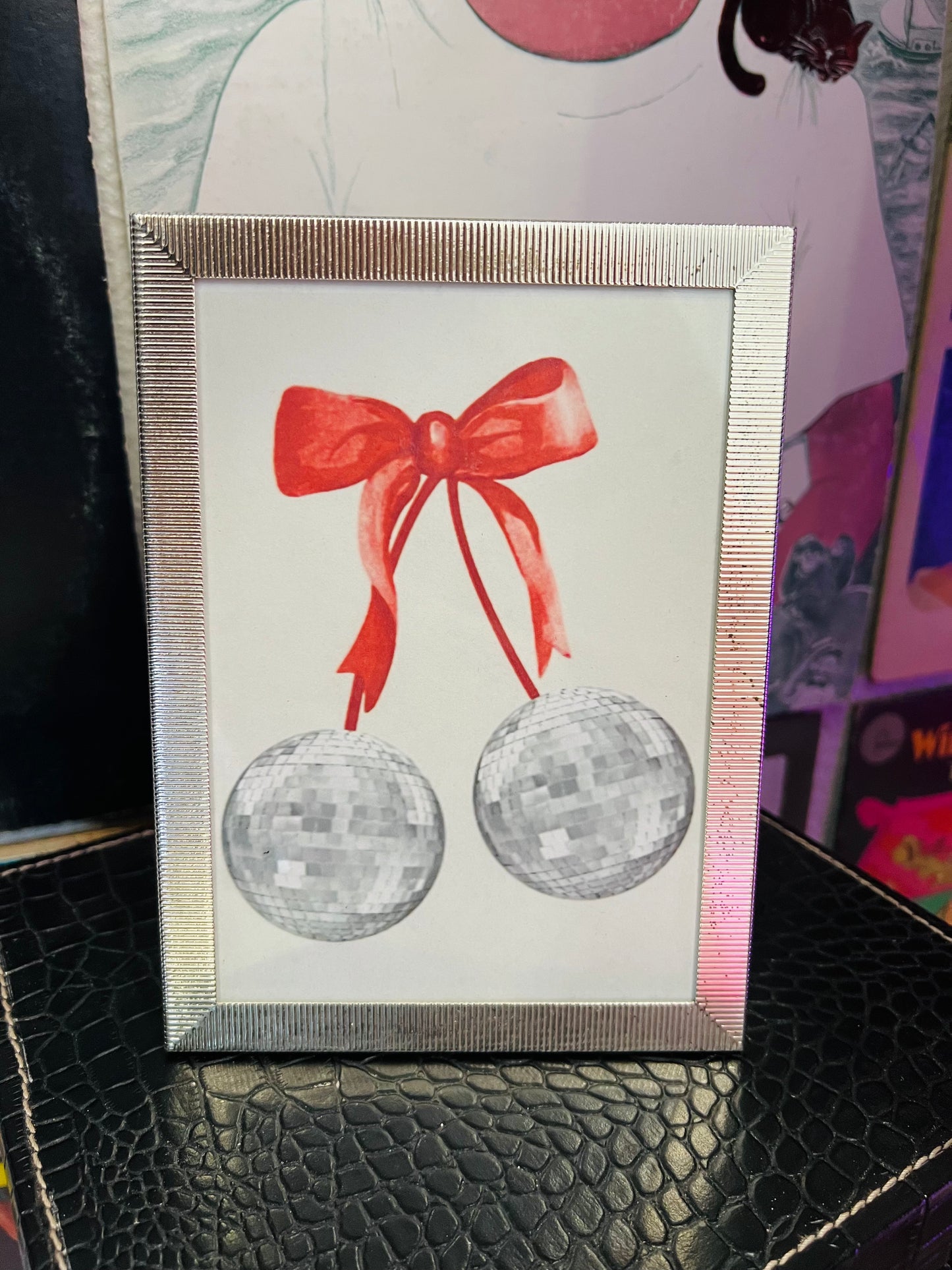 Disco Ball Cherry Frame