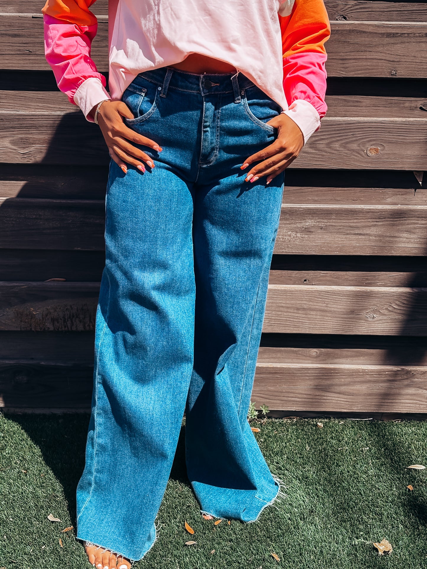 RISEN - high rise / wide leg palazzo jeans