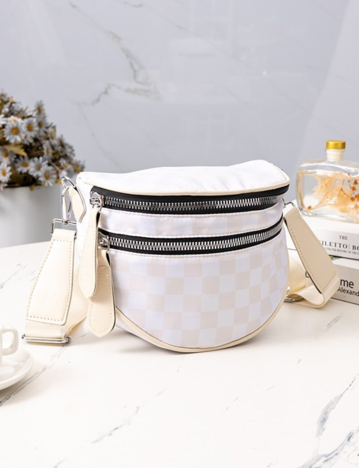 DOUBLE ZIPPER BUM BAG