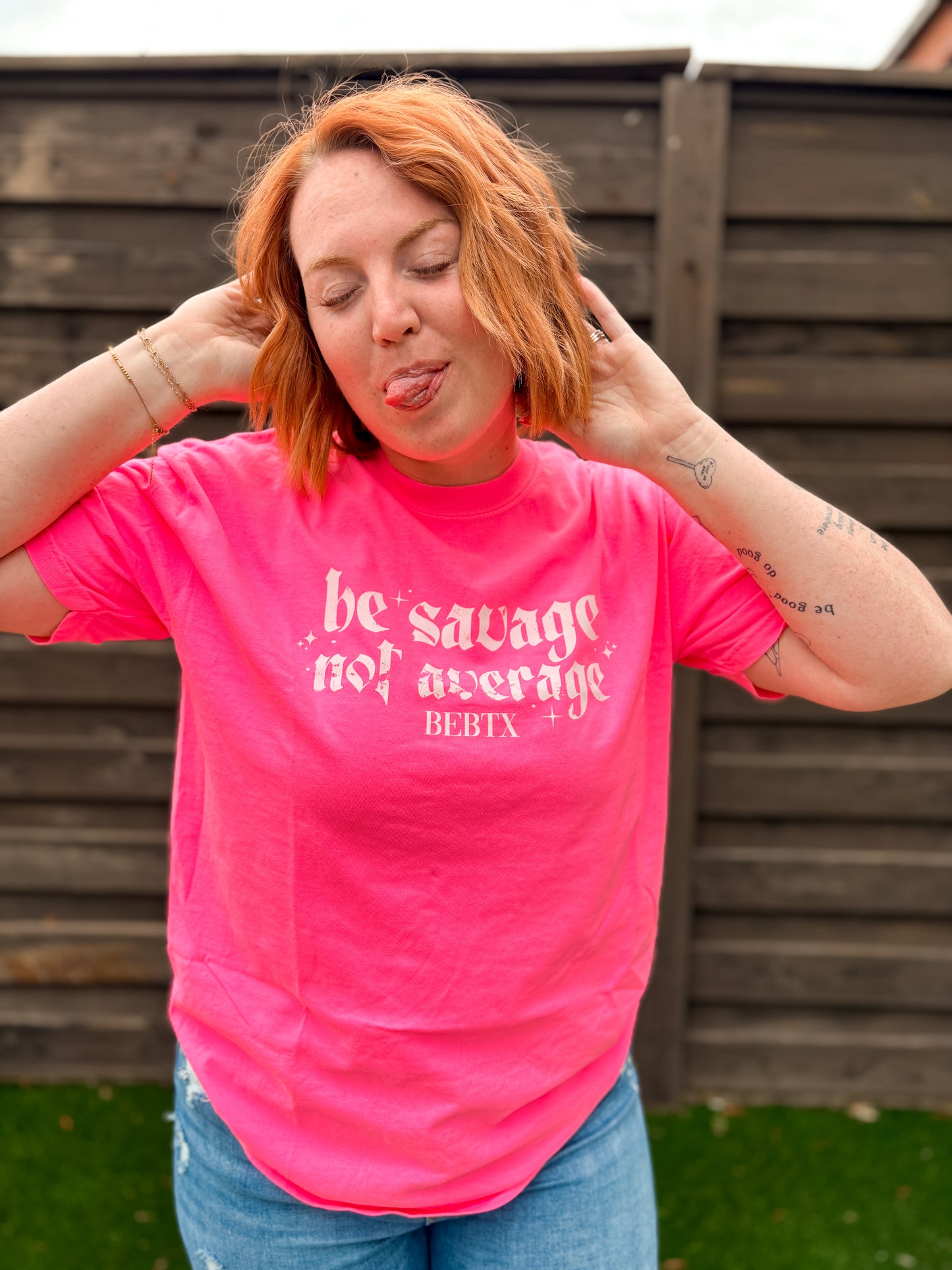 BE SAVAGE NOT AVERAGE TEE