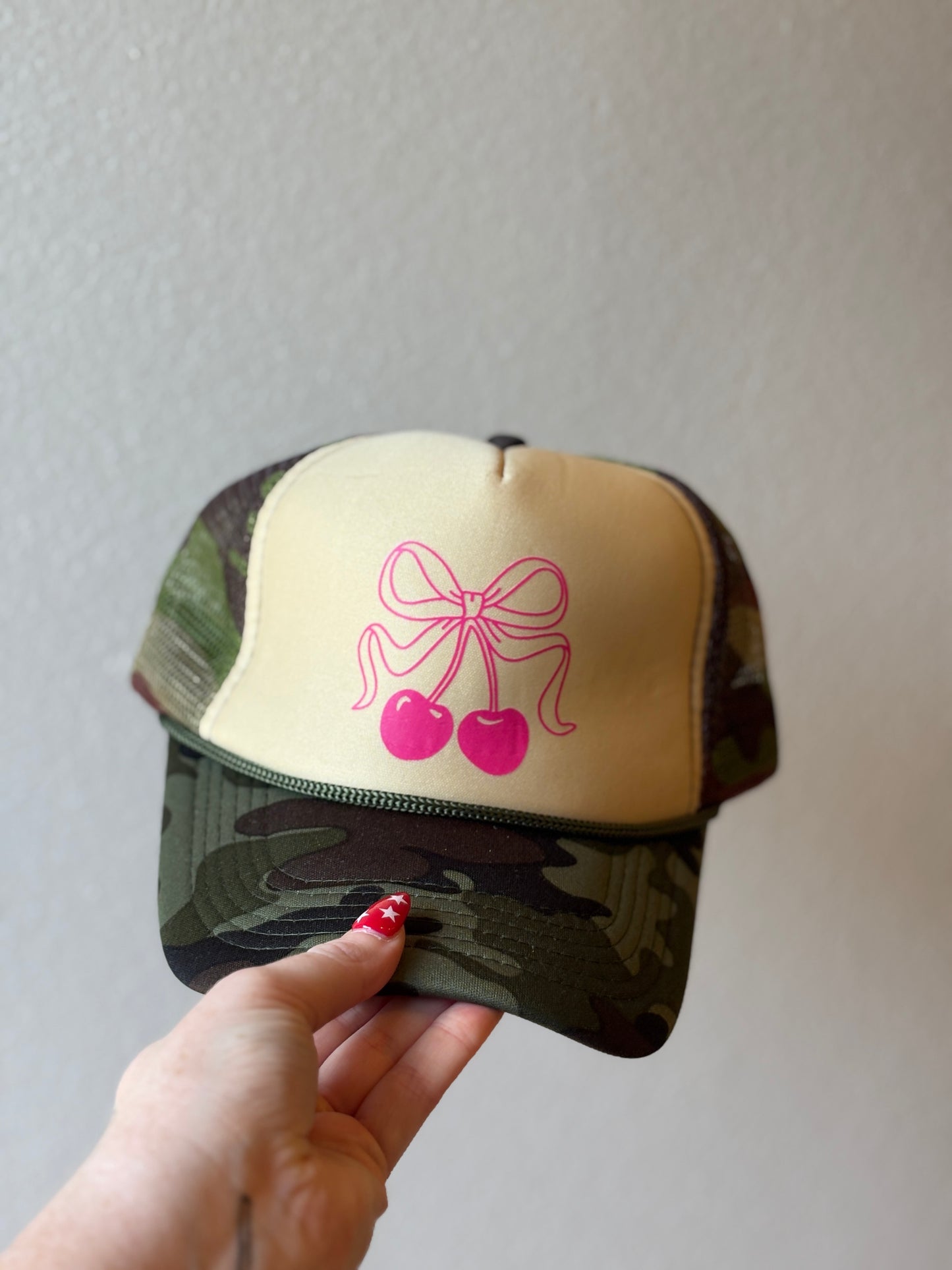 CHERRY TRUCKER CAP