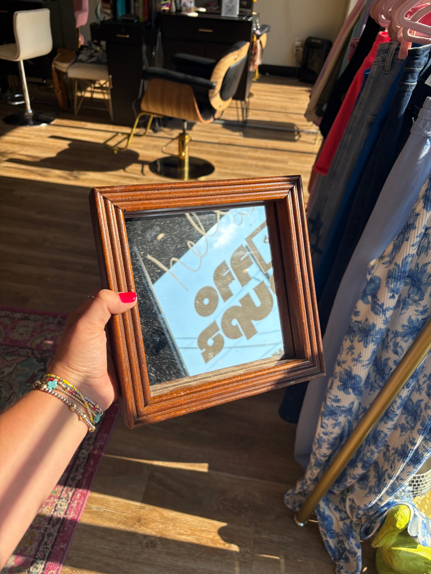 VINTAGE WOOD MIRROR