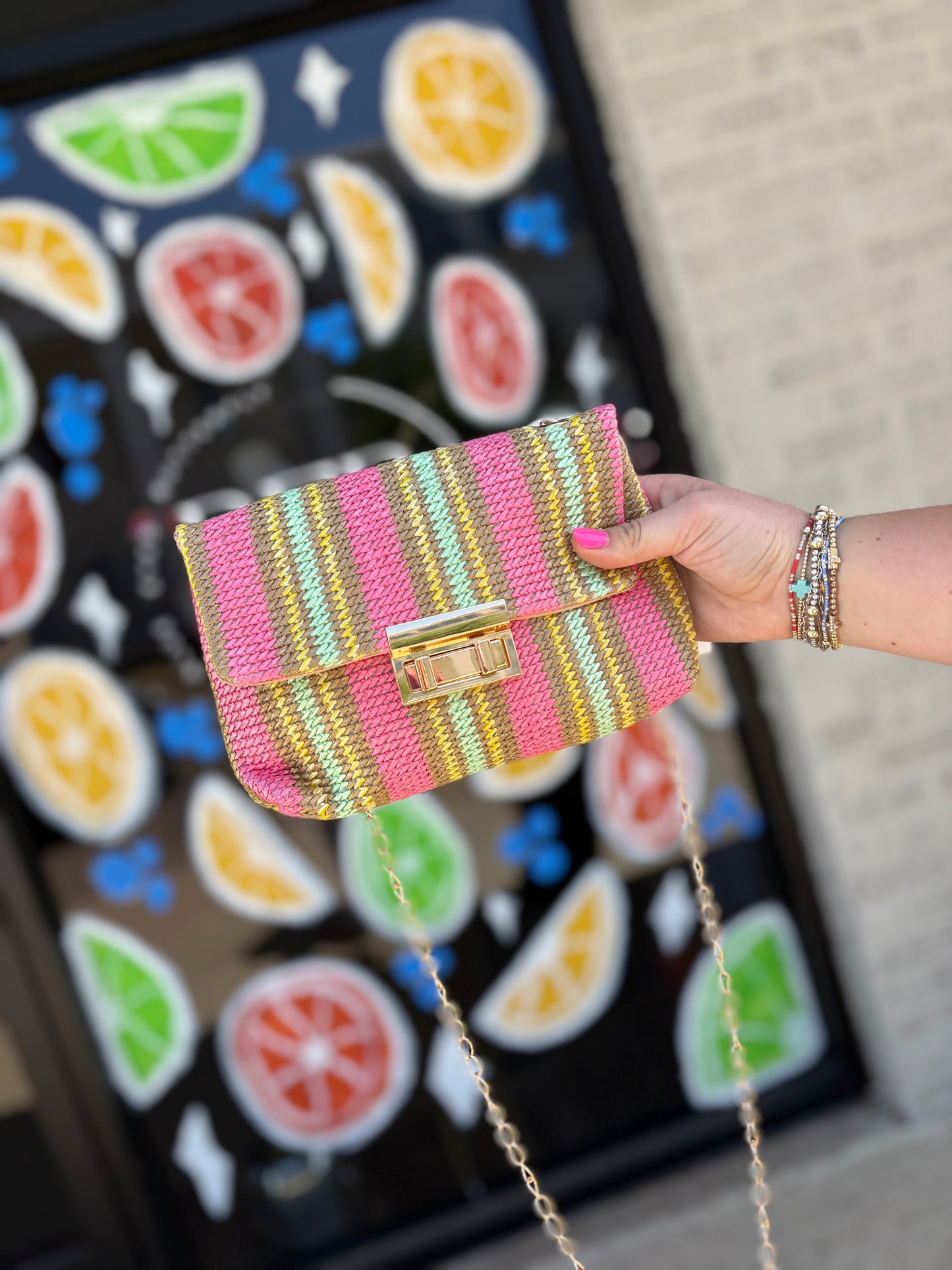 PAISLEE WOVEN SHOULDER BAG