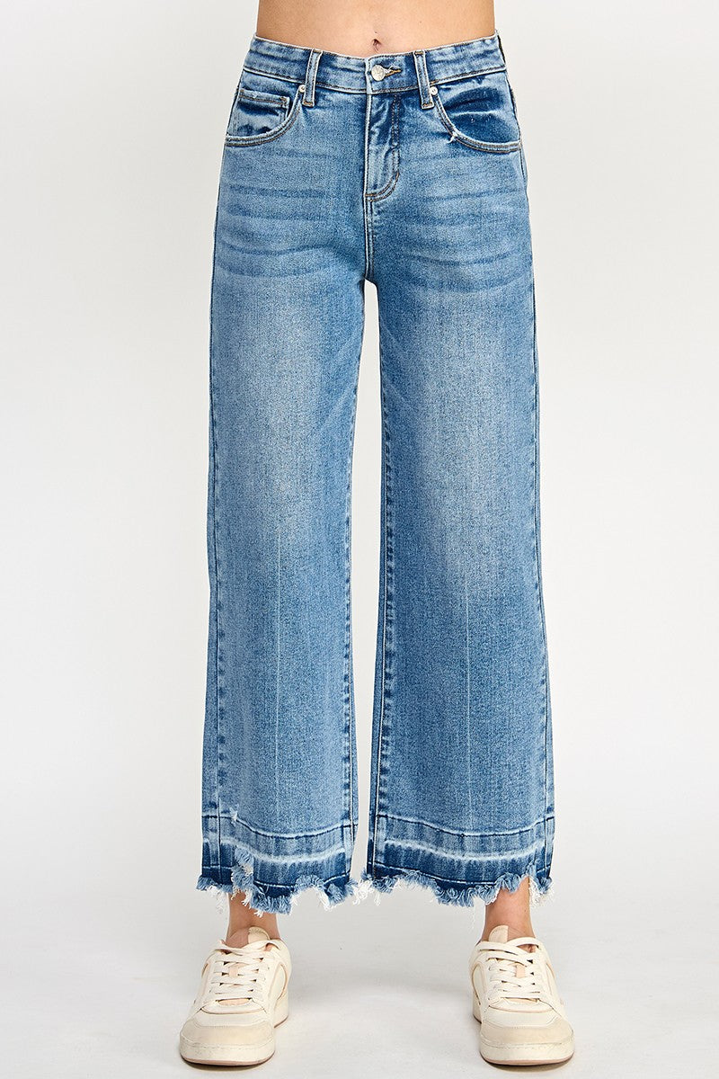 CARRIE TUMMY CONTROL HIGH RISE CROP W/ RELEASED HEM