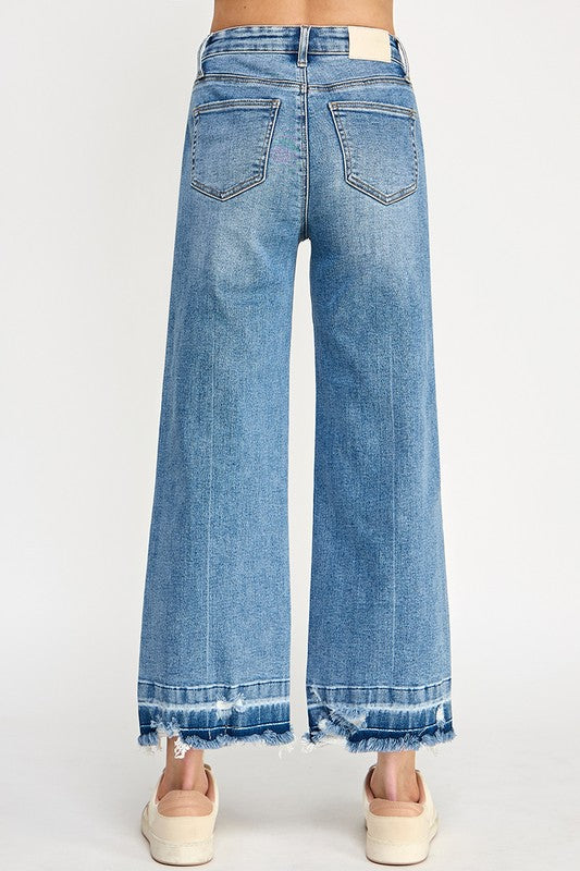 CARRIE TUMMY CONTROL HIGH RISE CROP W/ RELEASED HEM