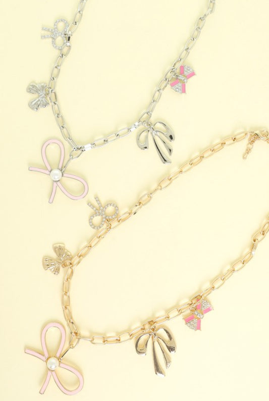 RIBBON CHARM NECKLACE