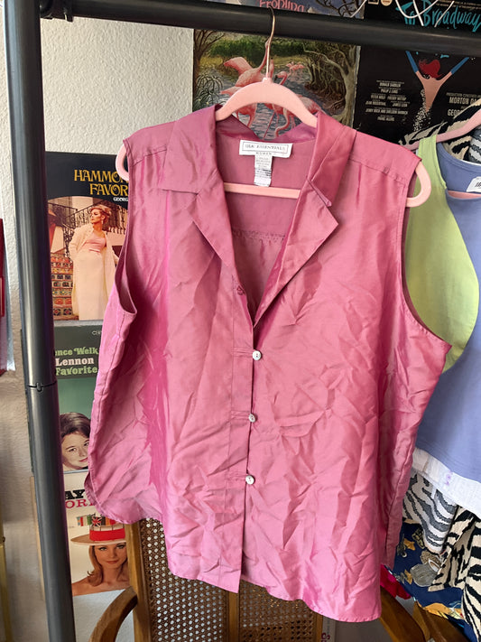Silk Essentials Button up Tank (2X)