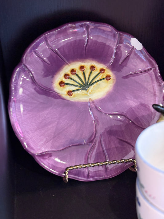 Purple Flower Plate