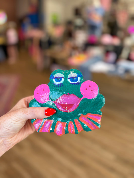 Handmade Froggy Girl Trinket Case