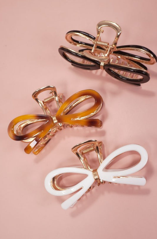 LARGE BOW METAL CLIPS