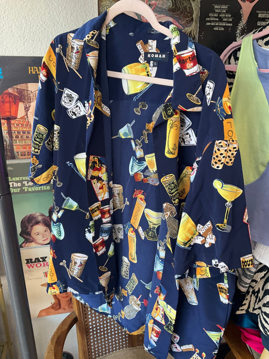 Koman Drinky Drink Button Up (L)