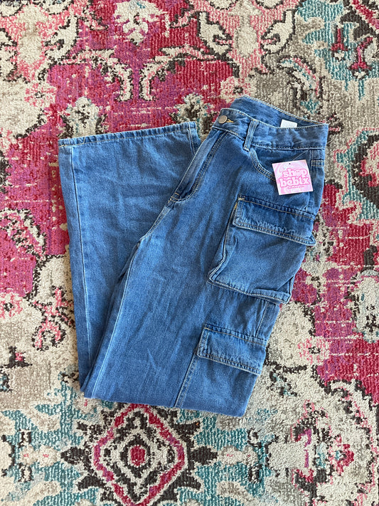 Thrifted Cargo Jeans (L)