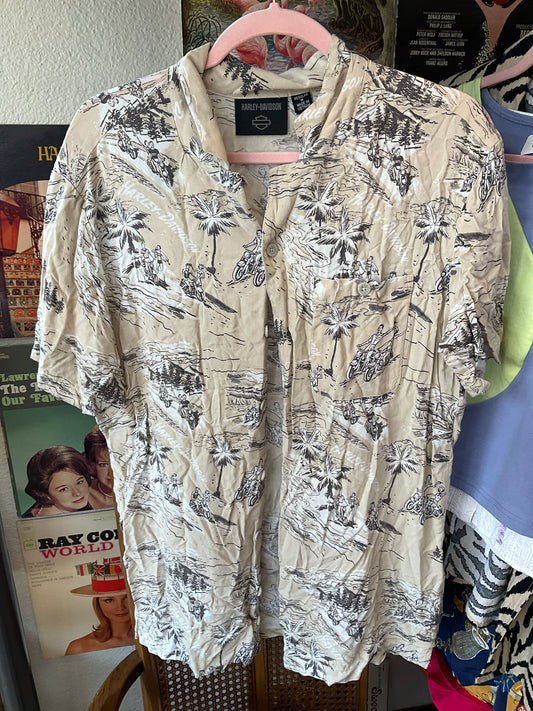 Harley Davidson Beachy Button Up (M)