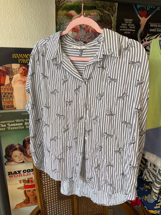 Jane&Delancey Zebra Dress Shirt (XL)