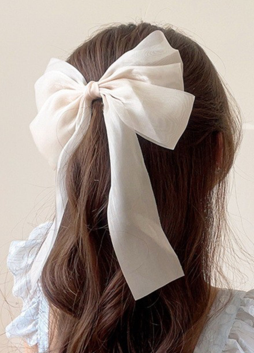 SHEER HAIR CLIP BOW