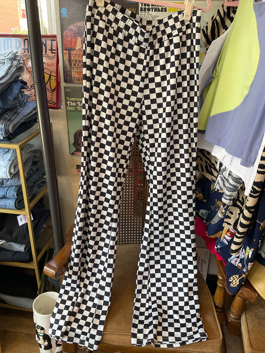 Thrifted Checkered Yoga Pants (L)