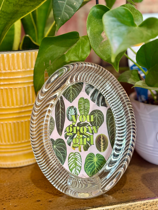 You Grow Girl Glass Frame
