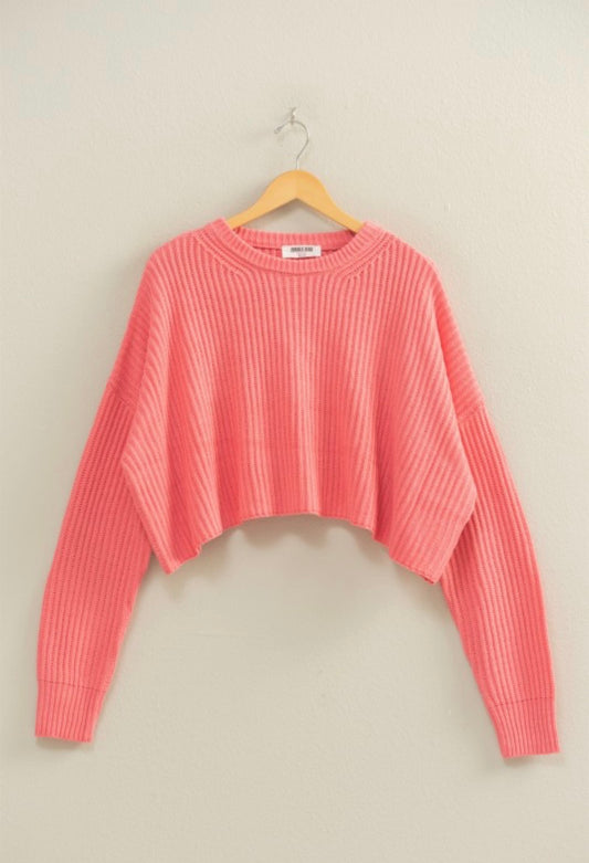 Bella Crew Neck - Cropped Sweater