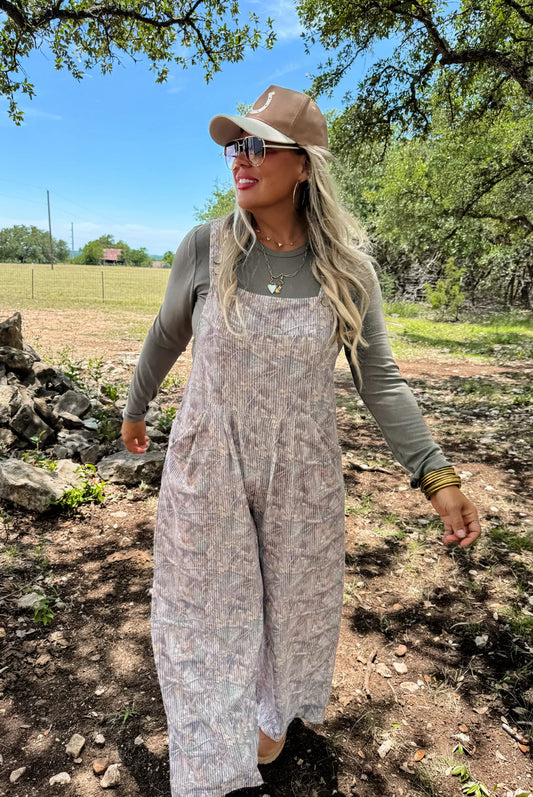 {DIBS}- CASSIDY CAMO OVERALLS