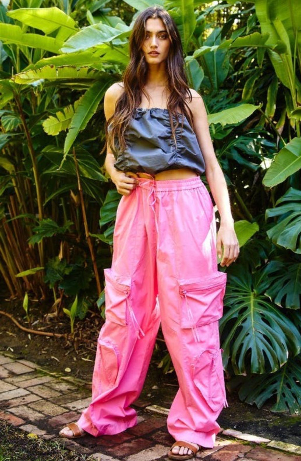 HOT PINK CARGO PANTS