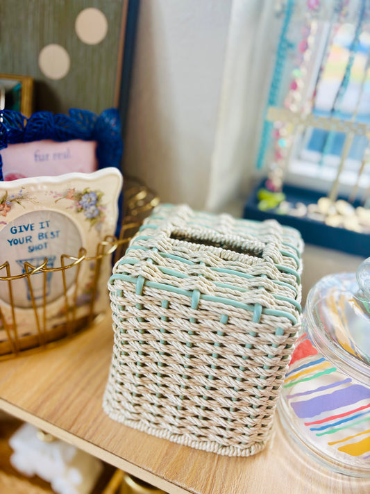 Wicker Basket Tissue Cover