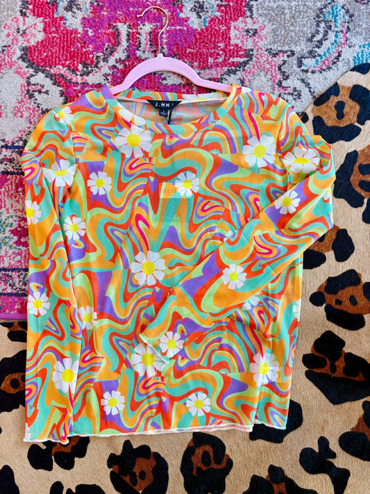Groovy Babe Mesh Top