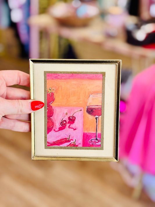 Wine Glass Kitchen Art