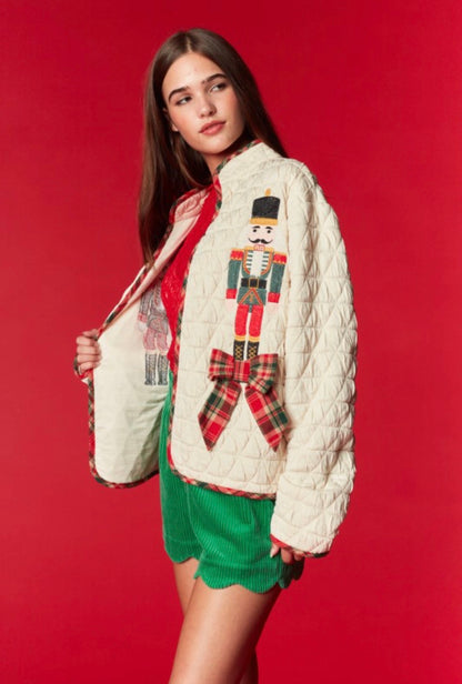 Nutcracker Bow Quilted Jacket