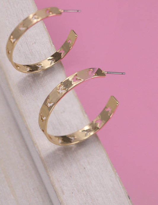 BUTTERFLY CUTOUT HOOPS