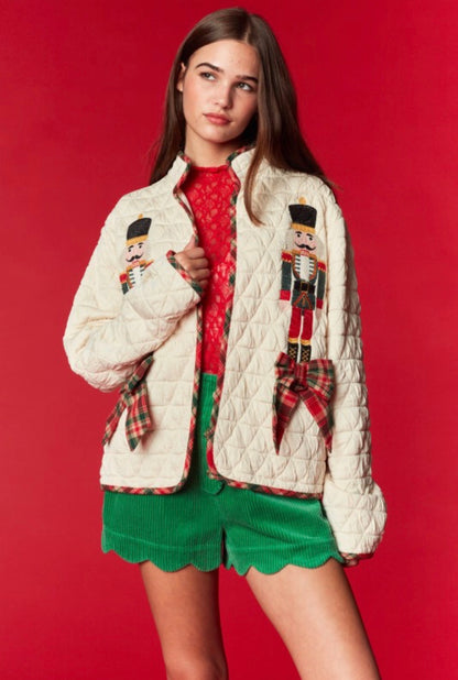 Nutcracker Bow Quilted Jacket