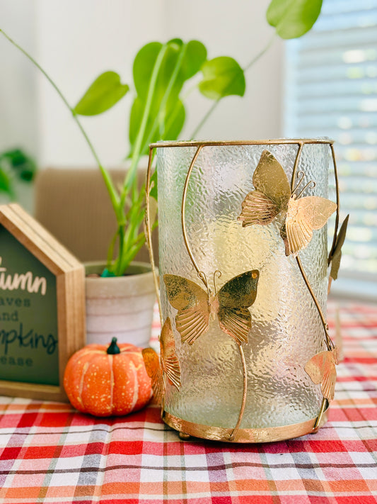 Vintage Butterfly Candle Holder