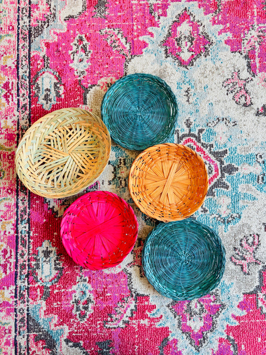RATTAN WALL DECOR (SET OF 5)