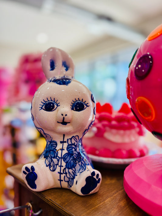 PORCELAIN HAND PAINTED BUNNY