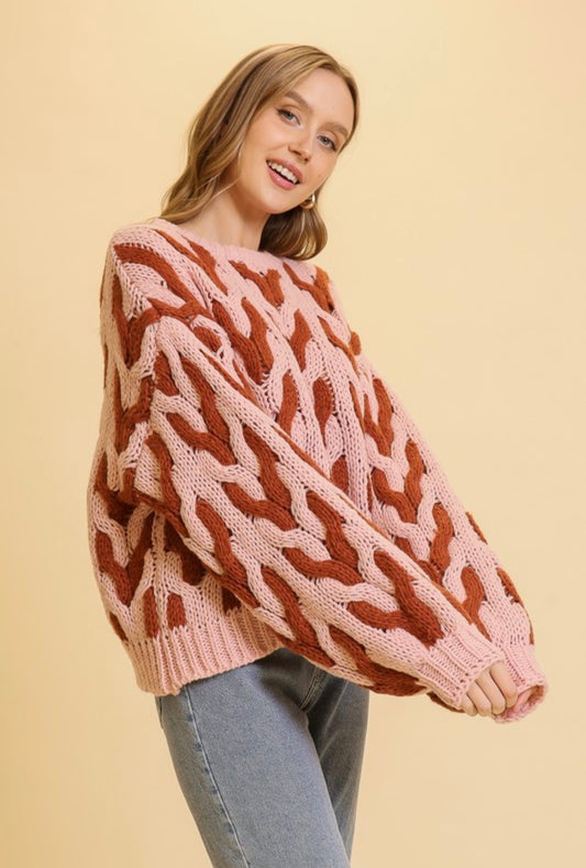Bold Cable Knit Sweater