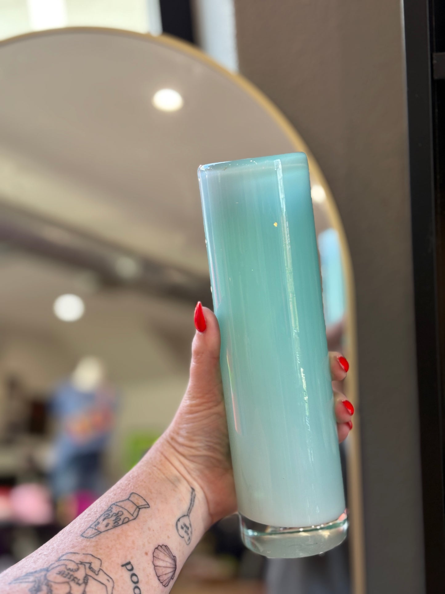 Tall Blue Vase