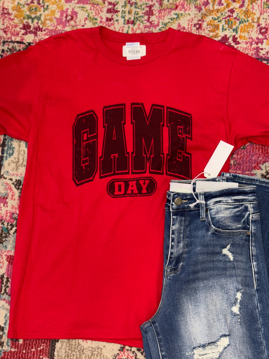 RED GAMEDAY TEE